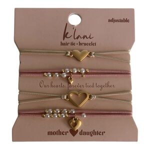 Lani Gold and Pink Mother Daughter Bracelet Set